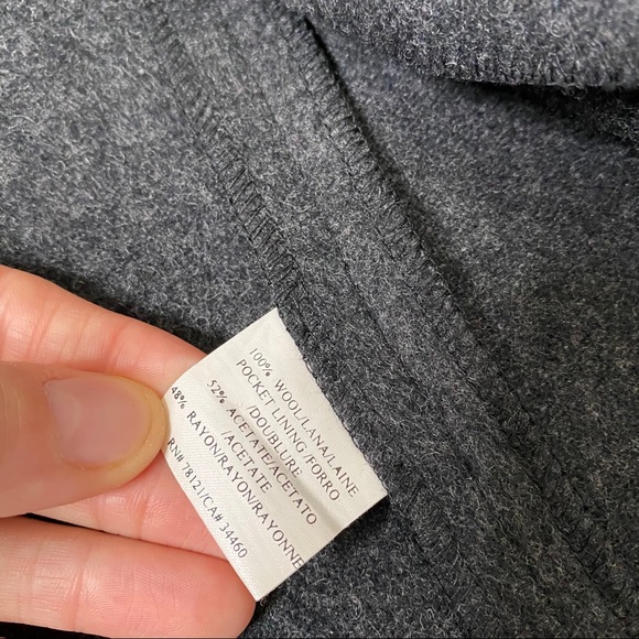 Eileen Fisher Grey Wool Cape Coat Jacket - Picture 6 of 7